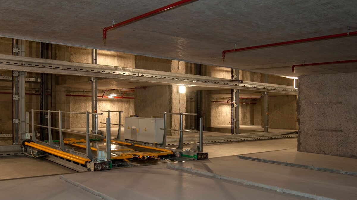 Système de stationnement vu de l’intérieur