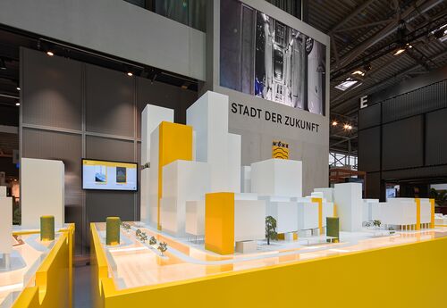Image d'une maquette urbaine intégrant des systèmes de stationnement
