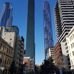 Exterior view of the Shadow Play building in Melbourne city centre