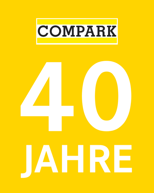 40 ans avec le logo de l'entreprise Compark