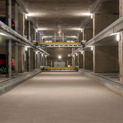 Système de stationnement vu de l’intérieur