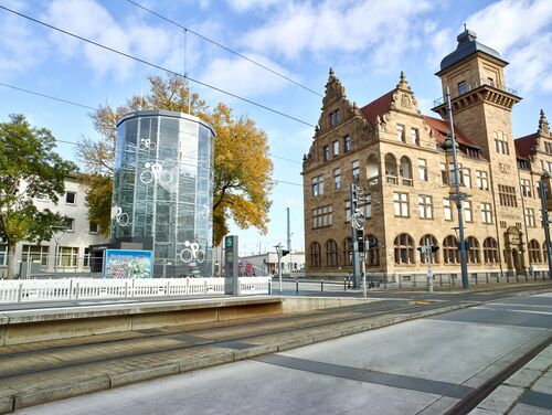 WÖHR Bikesafe à Heilbronn : 122 vélos sur une surface de 7,5 mètres de diamètre