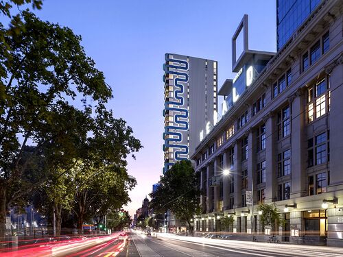 Vue extérieure du bâtiment situé dans la rue Flinders à Melbourne