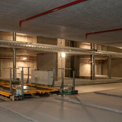 Système de stationnement vu de l’intérieur